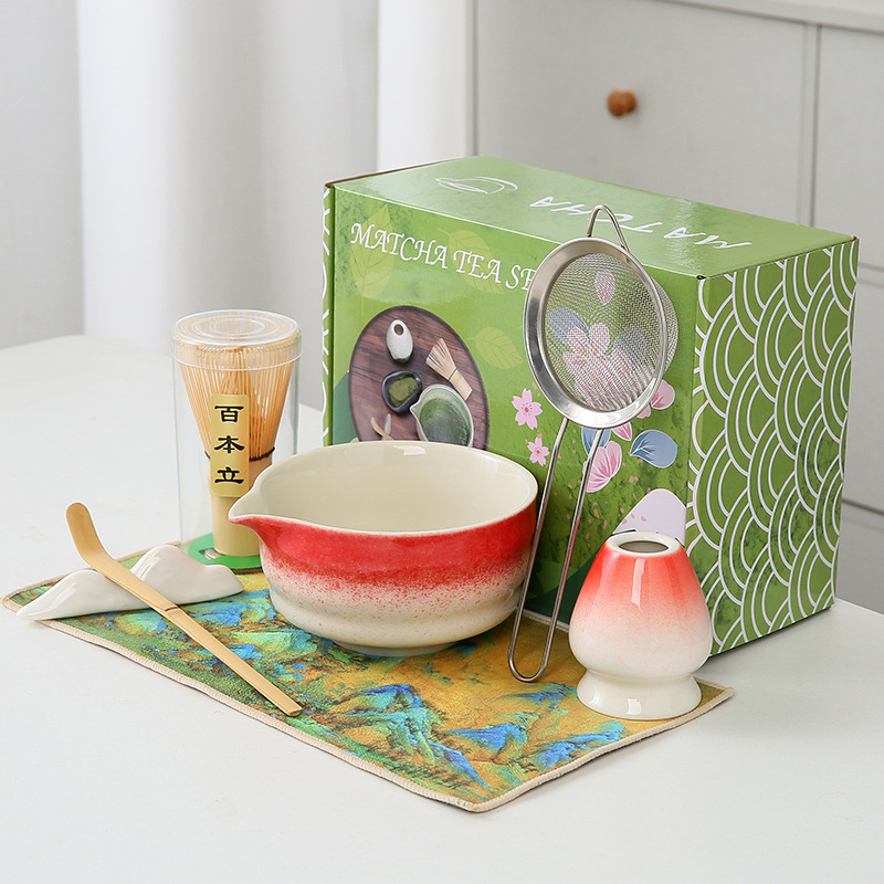 Japonés Matcha tazón Matcha túnica canción té herramientas de pedido taza de té de cerámica taza de té mezclador Matcha cepillo taza de té
