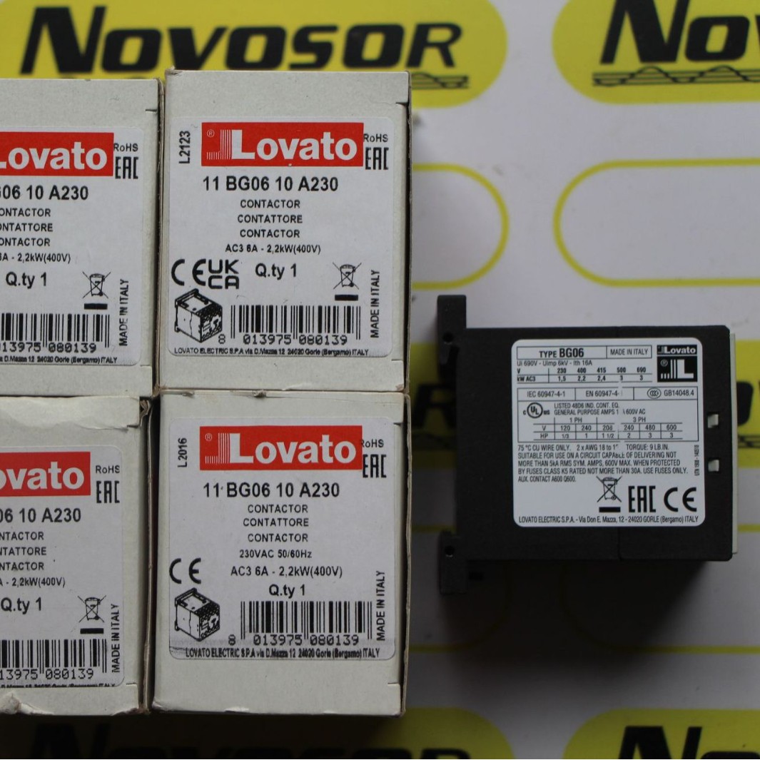 LOVATO接触器11 BG06 10 A230 BG0610A230  BG0610A咨询再订期货