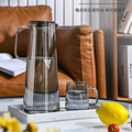 轻奢创意彩色高硼硅耐高温玻璃凉水壶家用直身大容量带过滤泡茶壶