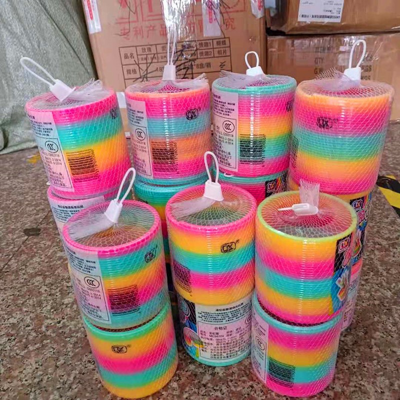 Large rainbow circle stall selling toys wholesale 8.7*9 rainbow circle educational toys spring magic circle wholesale Large rainbow circle stall selling toys wholesale 8.7*9 rainbow circle educational toys spring magic circle wholesale