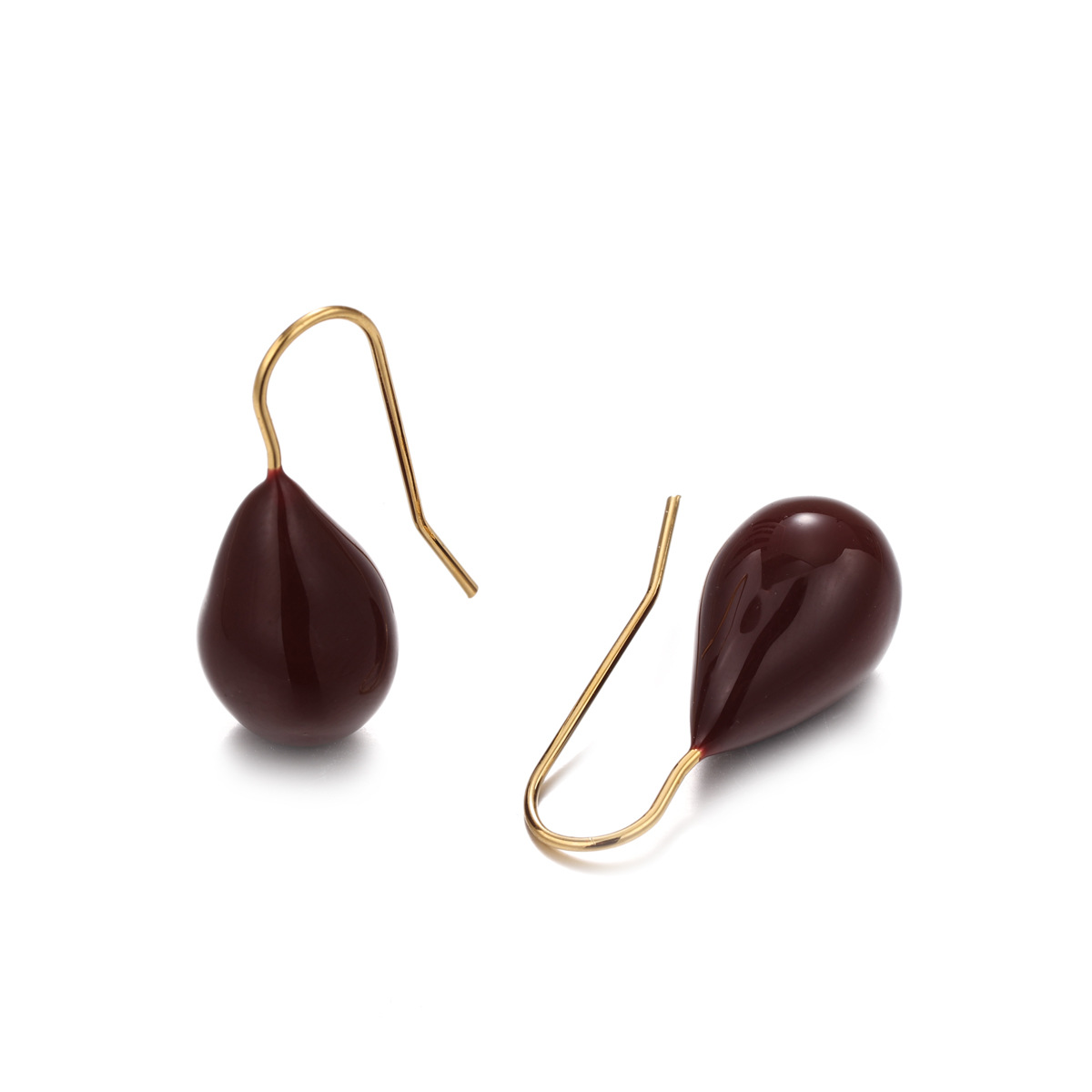 Europa y los Estados Unidos retro alta sensación de goteo de aceite a mano colgante de goteo de agua simple versátil viaje de otoño y invierno estilo de orejas de calidad