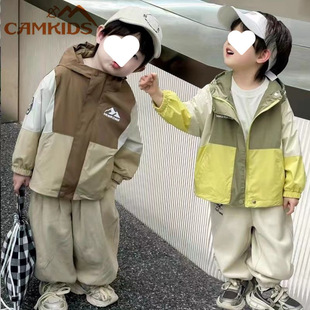 [Accumulated Sales of 50 Million+ Pieces] Camkids Boys' Jackets New Spring & Fall Kidsren's Color Matching Jackets
