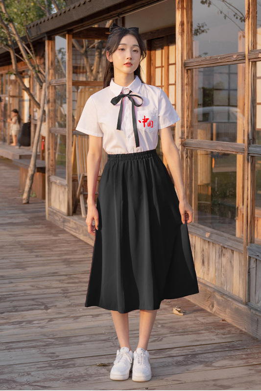 大合唱韓系制服卒業クラス服学院風ロングスカートセット中学校朗読公演服装高校学生|undefined