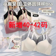 5cm跨境小地雷内衣女无痕无钢圈上托小胸聚拢显大胸漫画胸文胸罩