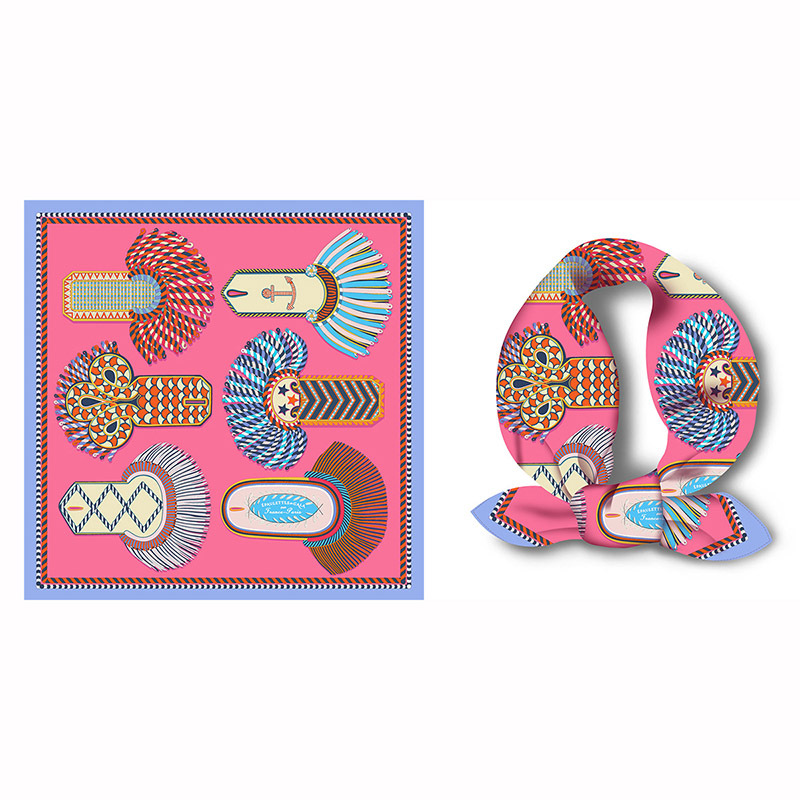 53cm bufandas mujeres moda verano Joker decorativo Cuello pequeño bufanda de pelo con bufanda delgada