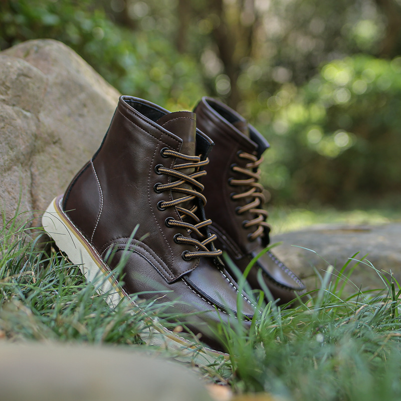 Stiefel aus Kunstpelz, Wildleder, Retro, lässig, flach, Stiletto-Absatz, runde Zehenpartie, Slip-on-Schnalle, Büro, Partys, Schuhe_voghion.com