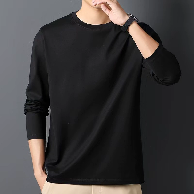 Amazon Wish Летняя сплошная футболка с круглым вырезом с длинным рукавом Спортивный отдых Фитнес дышащий топ с длинными рукавами