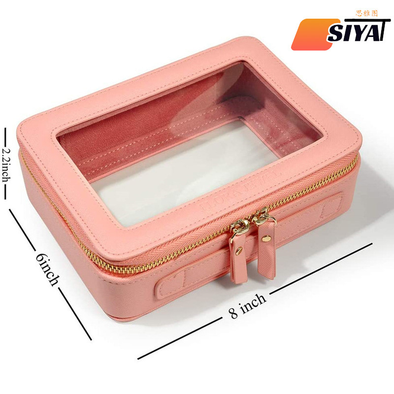 Amazon's Popular Pu Stitching Cosmetic Bag Pink Girly Heart Skin Care Cosmetics Zipper Travel Cosmetics Bag Amazon's Popular Pu Stitching Cosmetic Bag Pink Girly Heart Skin Care Cosmetics Zipper Travel Cosmetics Bag
