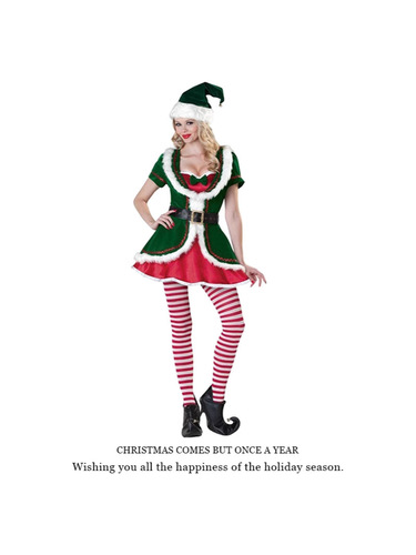 Santa Claus costume for couples (male and female) - Green Monster Mr. Green performance Christmas dress for Christmas