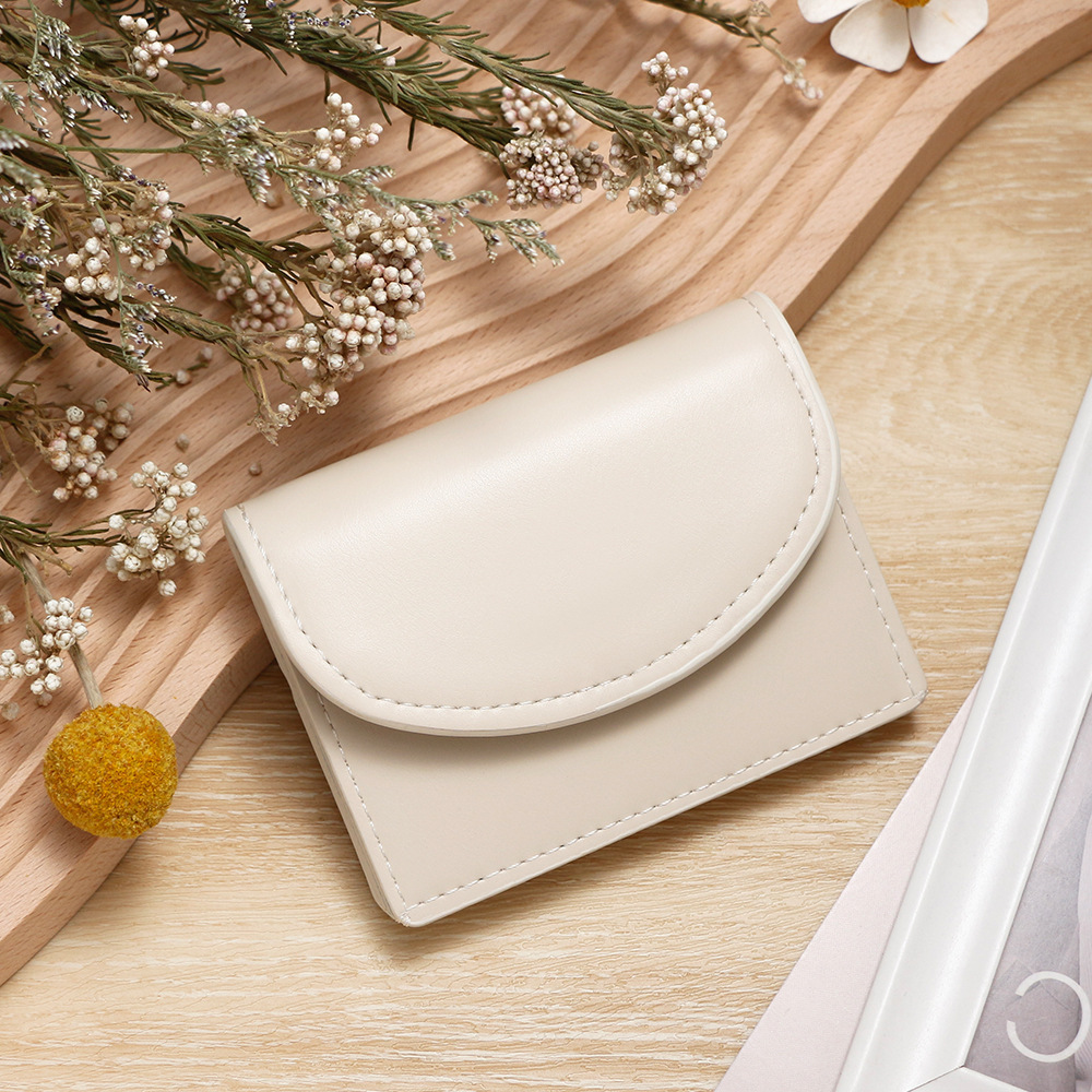 Nuevo bolso de tarjeta para mujer Versión coreana del bolso de tarjeta de color sólido simple para niñas Monedero transfronterizo pequeño y simple al por mayor