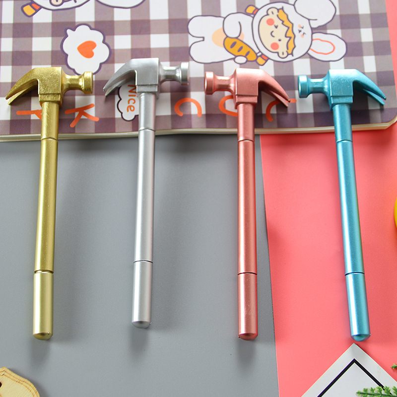 Creative Claw Hammer Gel Pen, Cute Hammer-Shaped Student Pen, Fun Stress-Relief Office Signature Pen Wholesale