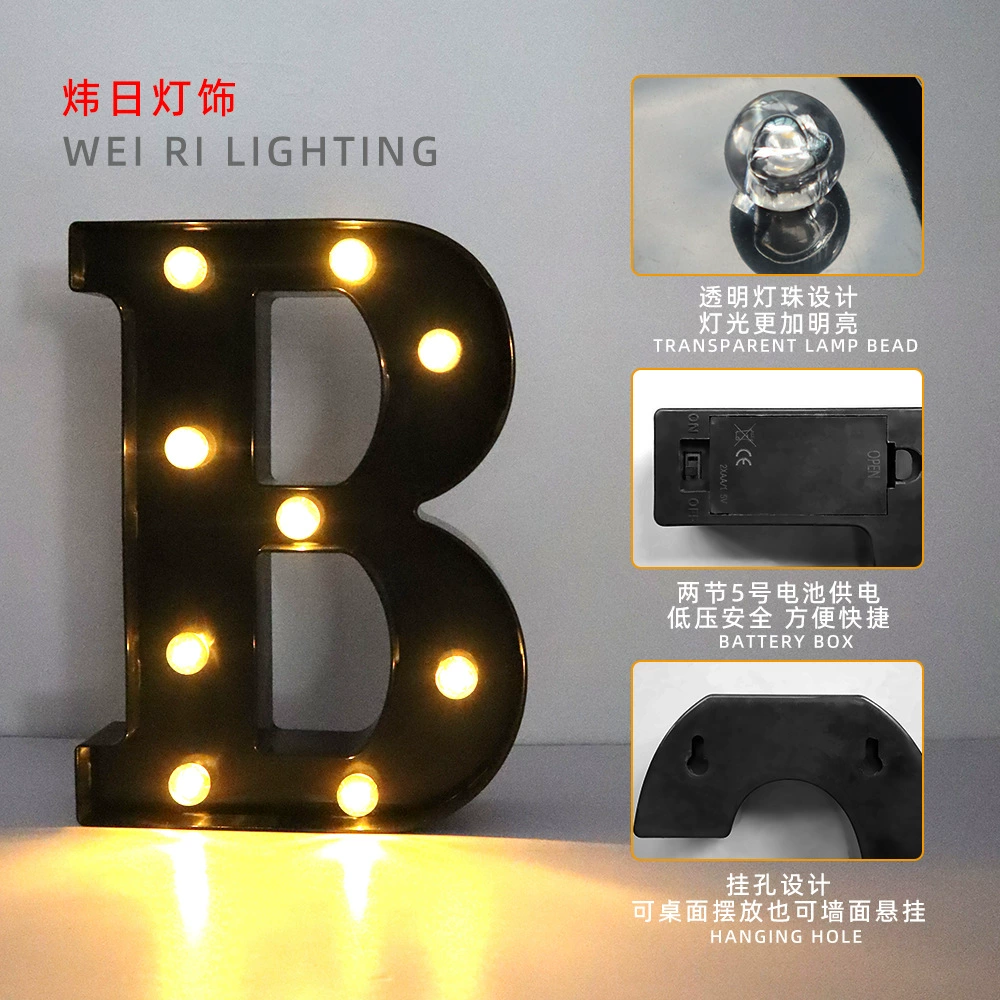 LED рекламная буква, черная подсветка алфавит, крупная декоративная английская буква 21,8 см