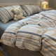 Cross-Border Solid Color Washed Cotton Four-Piece Set, Unprinted Brushed Quilt Cover, B&B Bed Sheetss, Student Three-Piece Set, Amazon Bed Cover