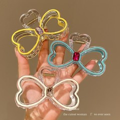 韓国版のラインストーンリボンクリップ、プリンセスヘアクリップ、シャーククリップ、後頭部ヘアクリップ、女の子用ヘアアクセサリー、ヘッドバンド