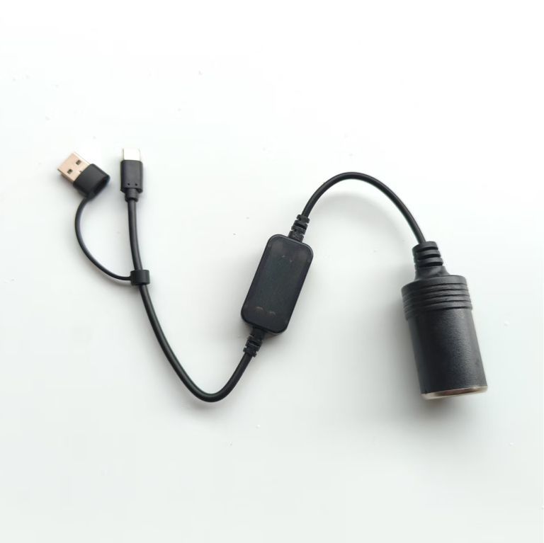 Usbatype-C Port to Car Cigarette Lighter Female Port 5V Boost 12V1A1.5A Car Fan Recorder 18W