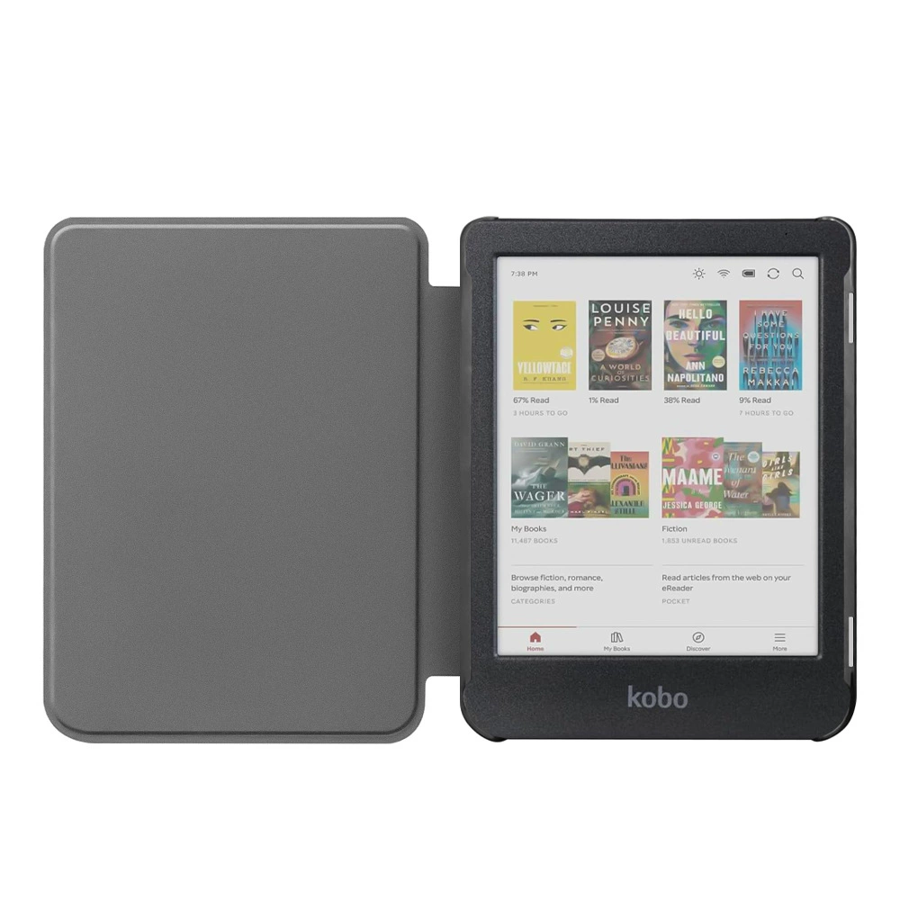 Подходят для Kobo Clara Color N367/BW N365 6-дюймов 2024 кожаный чехол с dormant