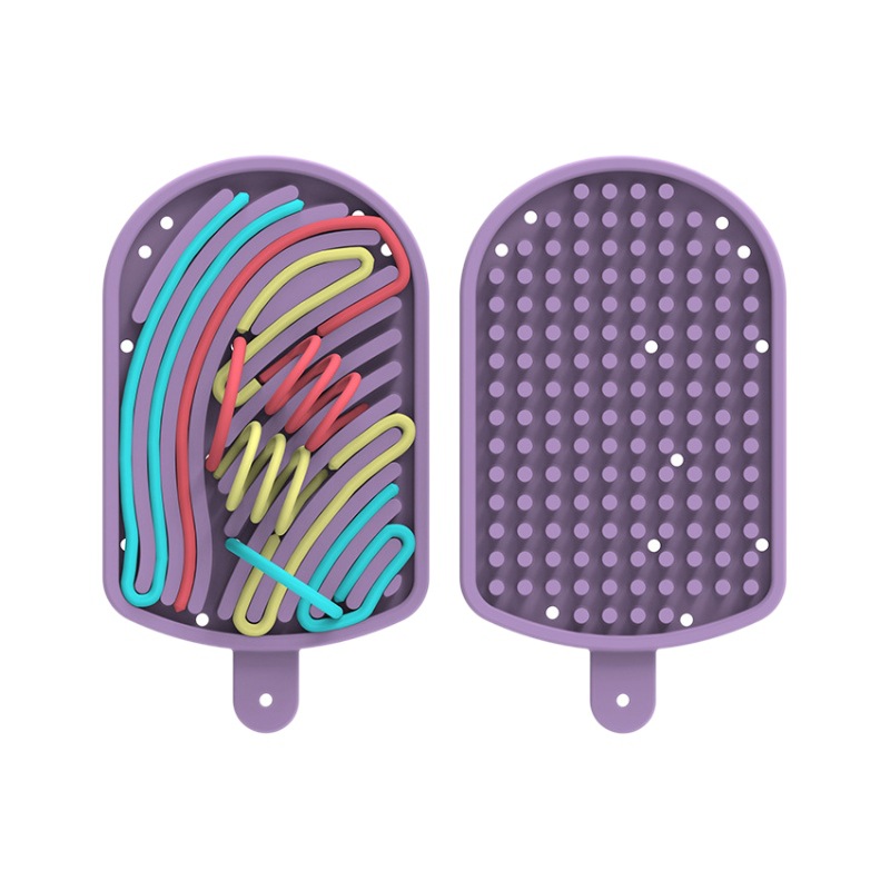 Amazon caliente venta sensorial puzzle forma de helado de silicona de grado alimenticio placa sensorial