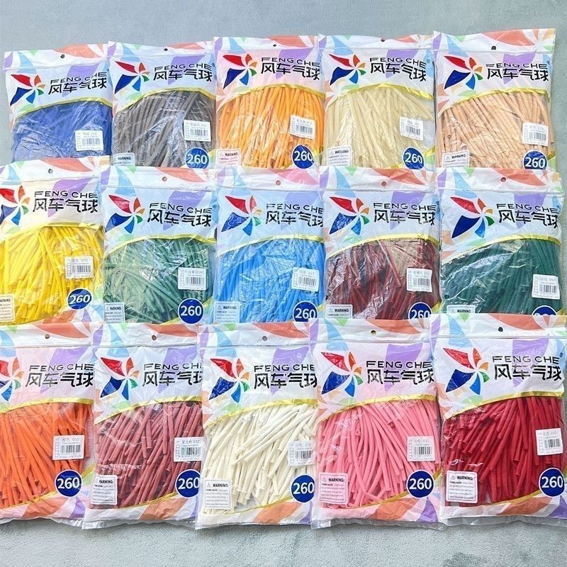 Windmill 260 Long Balloon Mixed Color Pack 100 Thickened Birthday Party Style Preparation DIY Magic Balloon