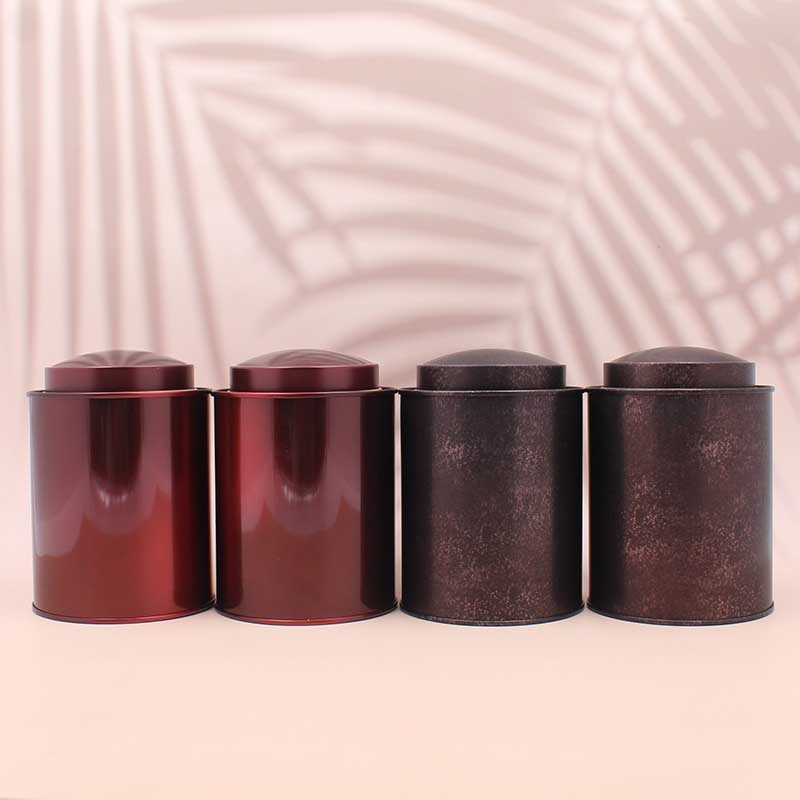 铁罐 茶叶罐带内盖密封磨砂马口铁罐 纯色简约绿茶叶包装铁盒生产