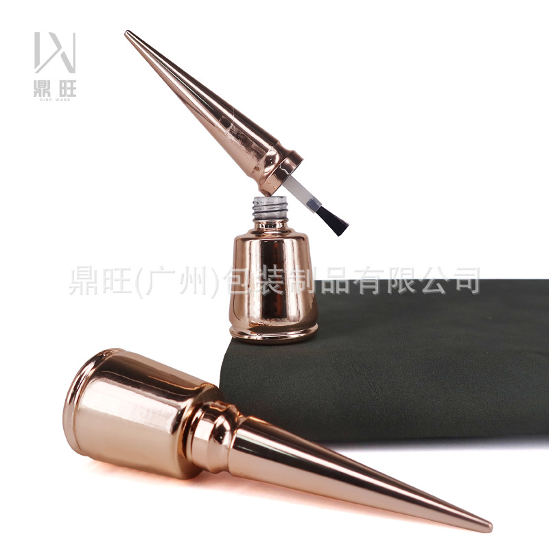 9ml厚底电镀甲油胶瓶 可制定LOGO颜色任意搭选厂家批发指甲油瓶