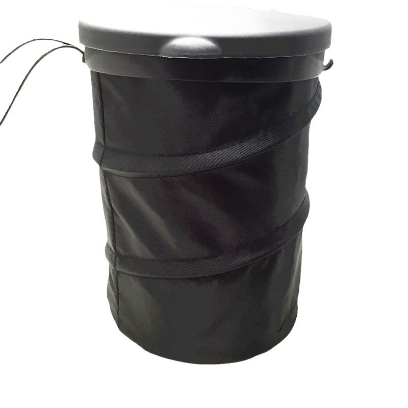 Coche basura plegable colgante función creativa con tapa coche asiento trasero almacenamiento transfronterizo suministros para automóviles