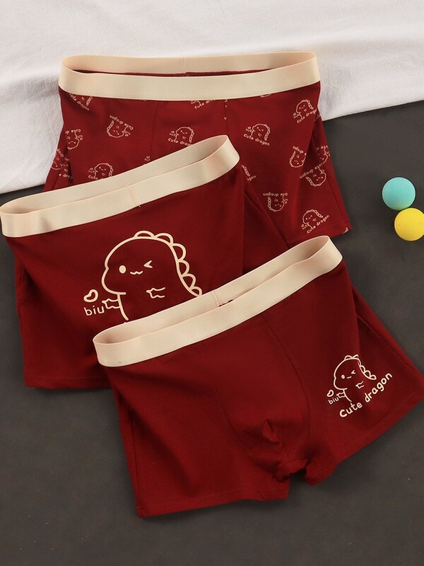 Red Shorts for Men in Their Zodiac Year, Boxer Briefs for Teenagers, Holiday Gifts for Boyfriends and Husbands Red Shorts for Men in Their Zodiac Year, Boxer Briefs for Teenagers, Holiday Gifts for Boyfriends and Husbands