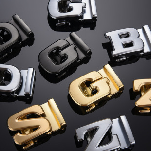 New men's belt head automatic buckle letters alloy belt buckle head 3.5cm inner diameter card slot belt accessories