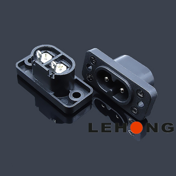 DE-8-7S1 两芯/安规AC插座/电源插座/品字插座/AC母座/