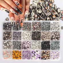 跨境美甲复古指甲饰品新款软陶盒装跨境爆款长条盒