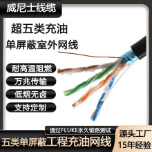 过FLUCK双绞纯铜高速定制室外防水家用网线超五类单屏蔽充油网线