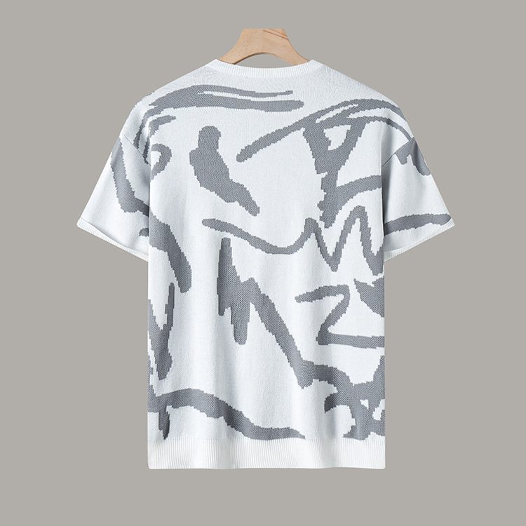 Pull en maille à manches longues, coupe décontractée, style vintage pour homme et femme (col rond, antibactérien, décontracté et élégant, finitions contrastées minimalistes)_voghion.com