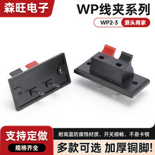 WP2-3线夹两位音箱线夹喇叭夹弹簧按压接线柱外接线座老化测试夹