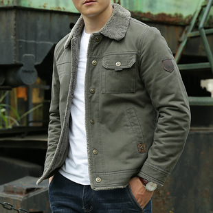 Cross-border cotton-padded jacket men's fleece-lined jacket thickened cotton-padded jacket European size loose winter clothes Amazon foreign trade cotton-padded jacket 3166