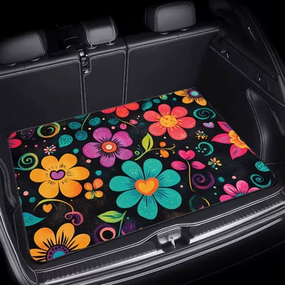 Universal car trunk mat, SUV trunk mat, decorative storage mat, dirt-resistant crystal velvet, cross-border mat, foot mat, blanket (Trunk Mat) - general-purpose-car-trunk-mat-1-75100cmcustomizable-size-and-pattern