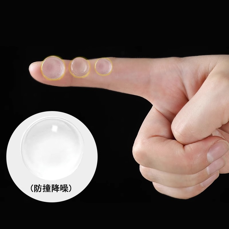 Parada de puerta transparente de silicona pegatinas anticolisión manija de la puerta del gabinete puerta trasera anticolisión buffer mudo anticolisión resistencia de la puerta sin golpes