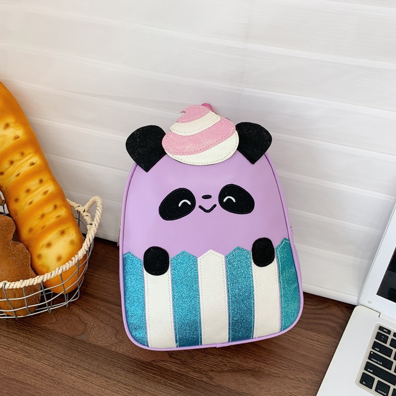 Caricatura lindo panda gigante mochila para niños y niñas, mochila para bebés de jardín de infantes, nueva mochila para niños de nubes de color