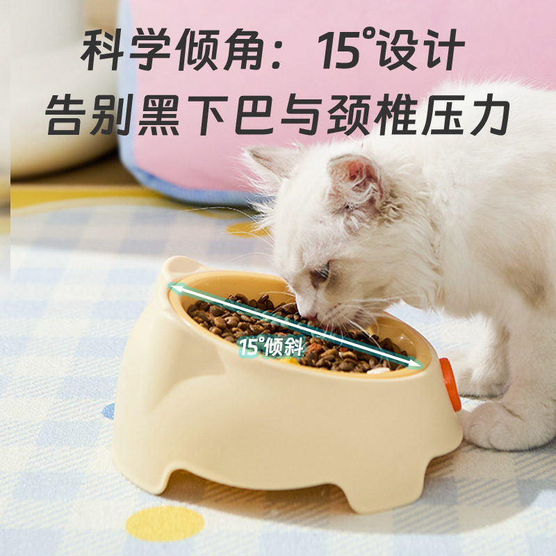 Taco para gatos, tazón para perros, acero inoxidable, tazón para perros de gran capacidad, tazón para mascotas antideslizante, tazón para mascotas de 15 °, tazón para gatos de cuello