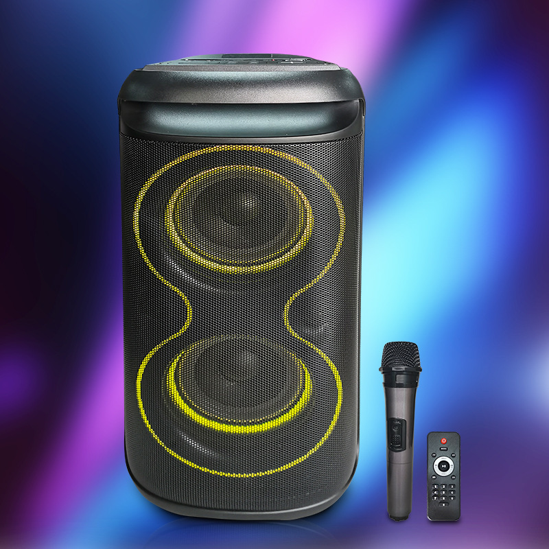 専門の広場のダンスの屋外のまぶしい照明の家庭用k歌のサブウーファのbluetoothの音響のスピーカーの手提げの一体の現物|undefined