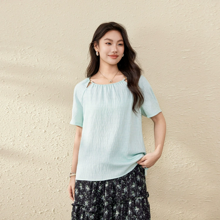 [Утренний туман шепчет] Orufeng, расслабляющая жаккардовая рубашка из бамбукового волокна, тонкая и эффектная, больших размеров, толщиной мм, новый летний стиль