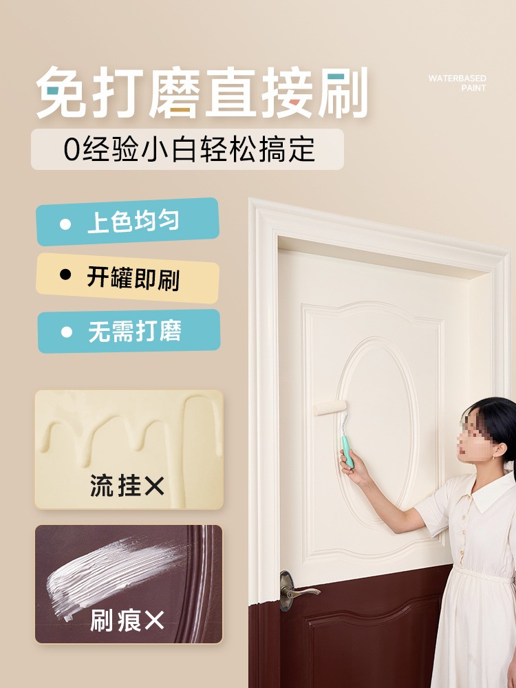 Muebles de pintura azul tres armarios de madera pintura de renovación pintura puerta de madera pintura de madera pintura de madera auto-brillado pintura acuosa pintura de madera