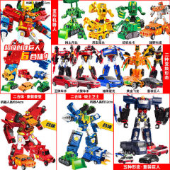 咖寶車神玩具重工戰隊六合體變形汽車機器人戰神卡寶超級創建巨人