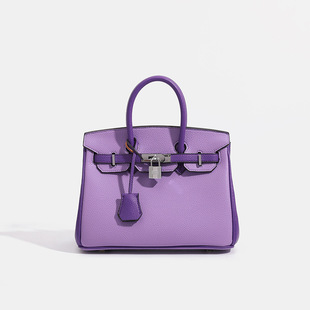 High-End Platinum Bag for Women 2025 New Cross-Body Satchel Pebbled Color Matching Tote Kelly Women's Bag Large Capacity