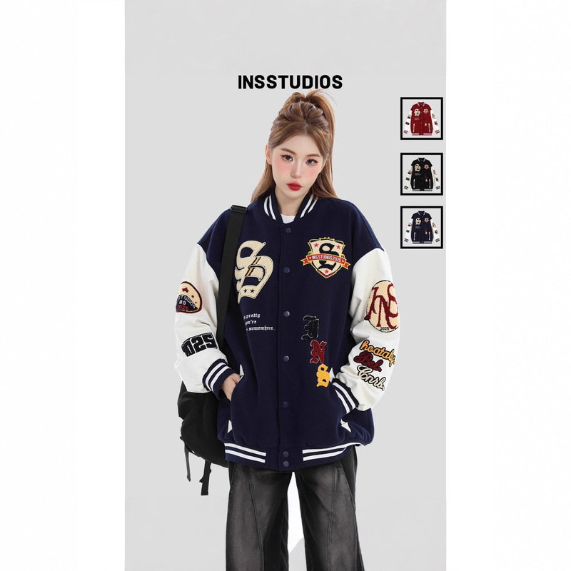 American Trendy Brand High-End Motorcycle Jacket Men's Spring and Autum New Loose Street Retro Casual Versatile Jacket