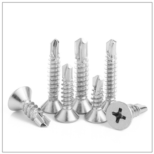 410 stainless steel cross countersunk head drill tail wire M4.2 | M4.8 blue zinc flat head self-drilling screw dovetail nail dovetail wire