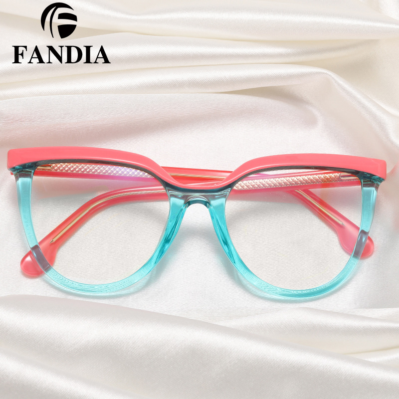 82032 moda Anti-azul gafas de luz mujeres de color caramelo gafas lisas CP insertar gafas ópticas en stock fábrica al por mayor