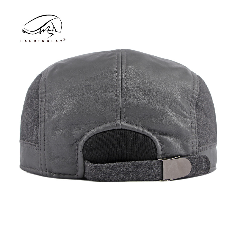 Otoño e Invierno nuevo sombrero de los hombres de sellado completo caliente orejeras boina de mediana edad y ancianos casual adelante sombrero papá sombrero