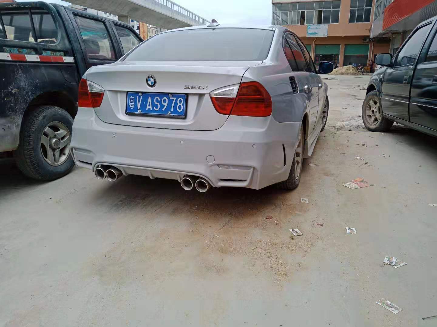 Suitable for 05-12 Bmw E90 Modified M4 Body Kit 3 Series M3 Front Bumper Rear Bumper Set Tail Throat