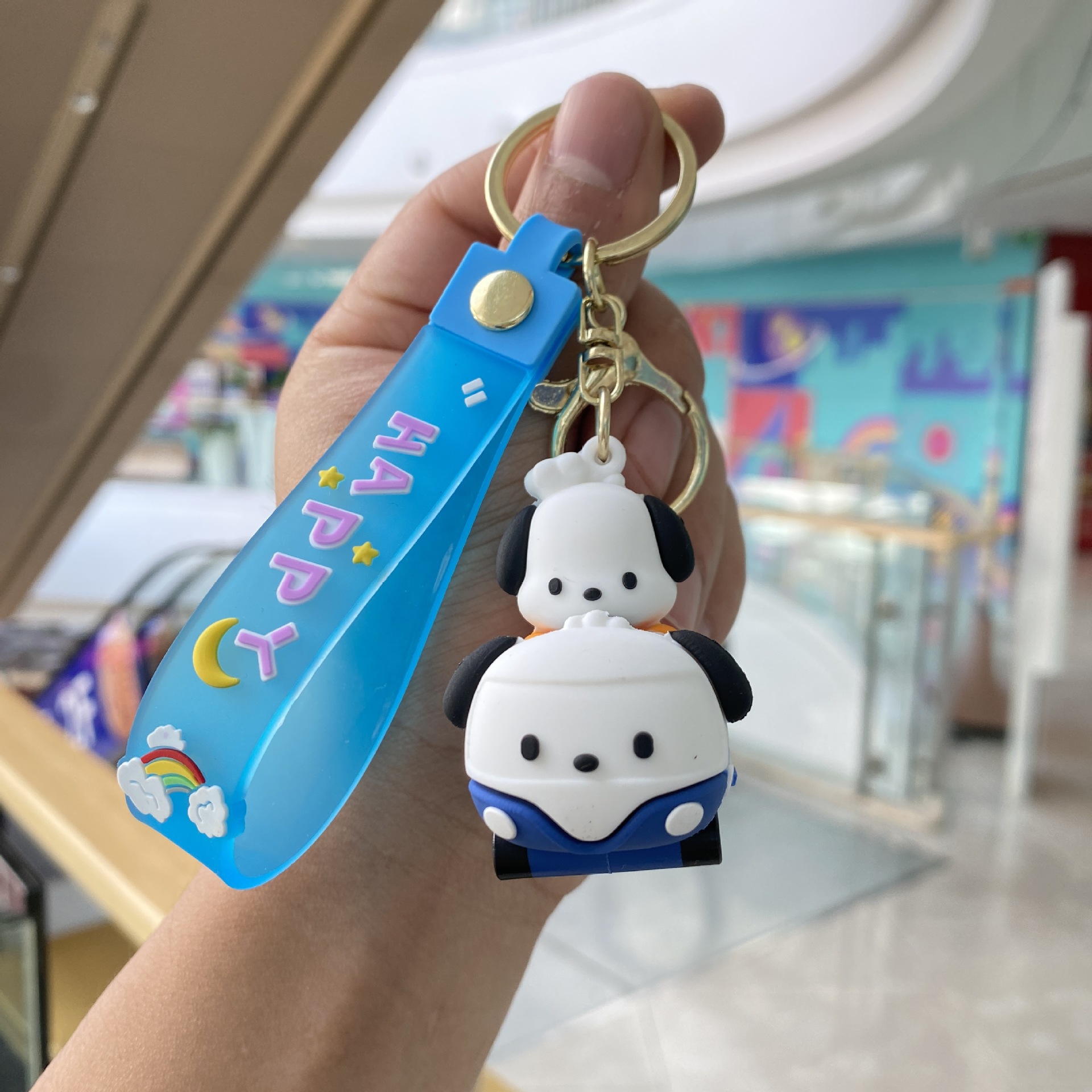Nuevo coche Sanrio llavero dibujos animados lindo muñeca colgante coolomi adornos coche bolsa llavero