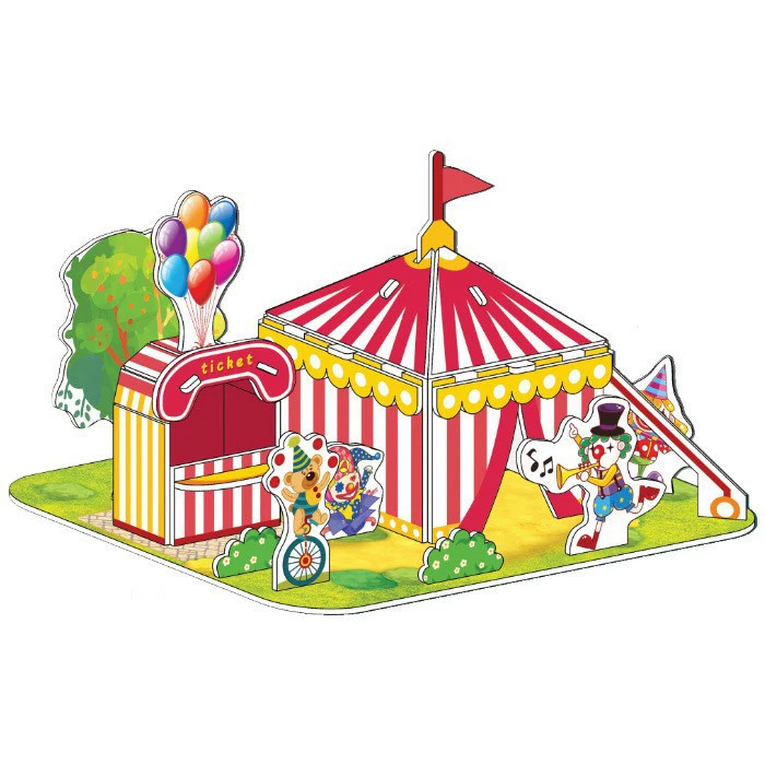 Three dimensional brainteaser, toy, house, interactive constructor, DIY, in 3d format, family style, Birthday gift