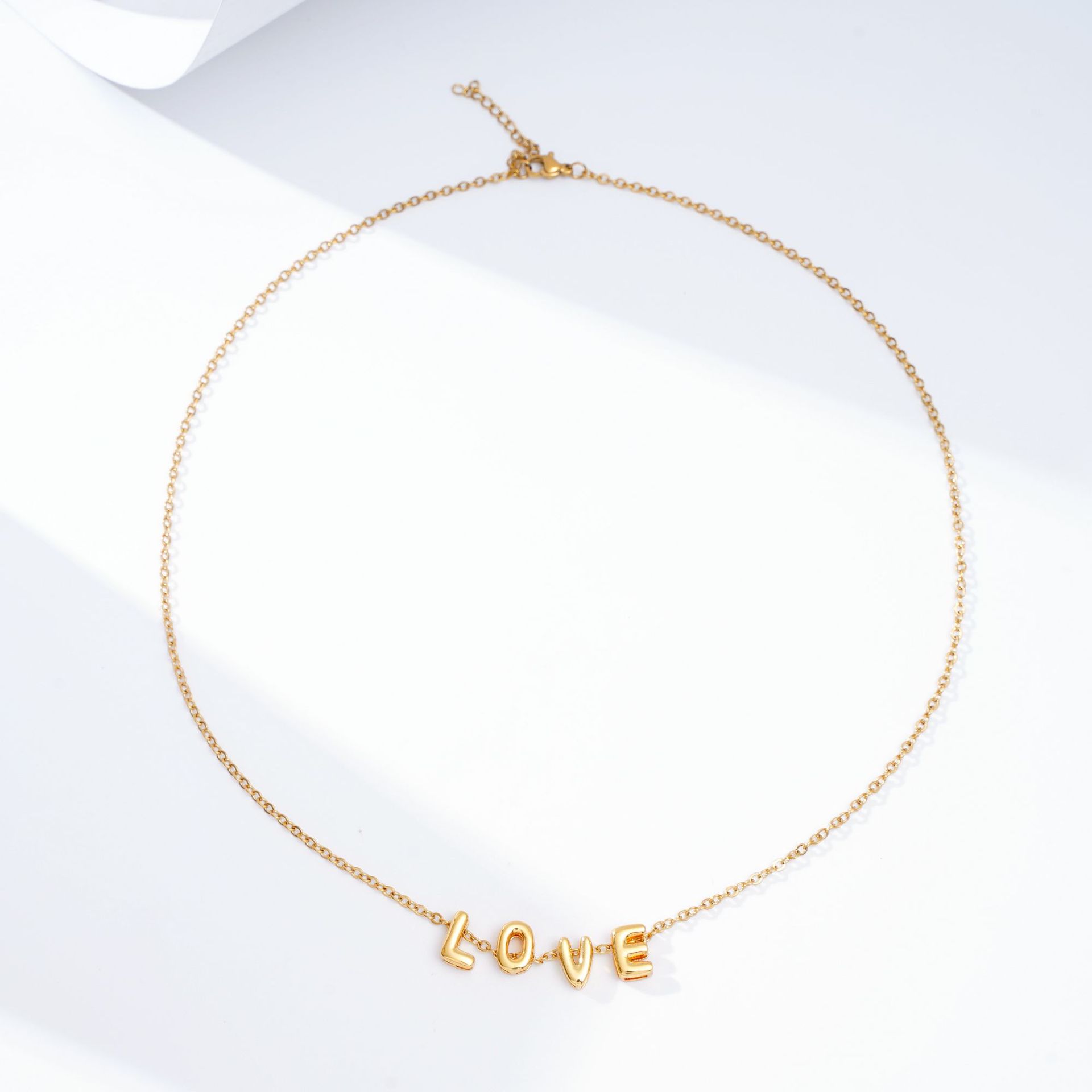 Plating Design 1 Piece 10*10mm 304 Stainless Steel Copper Letter DIY Jewelry Accessories Beads Chain